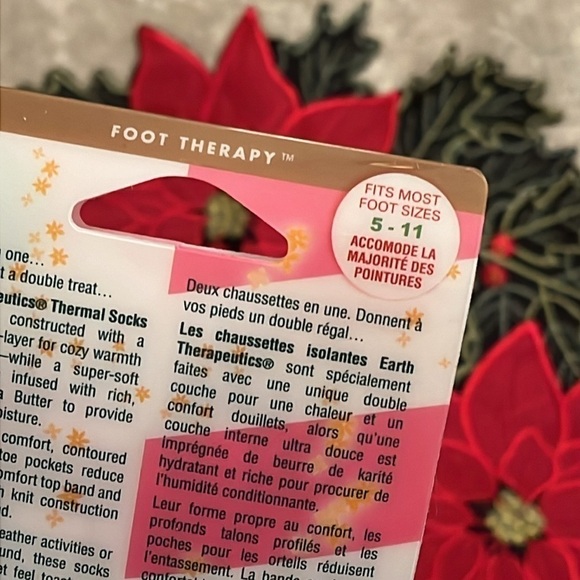 Brand New Earth Therapeutics Thermal Socks Shea Butter Moisturizing Double Layer - Picture 5 of 12
